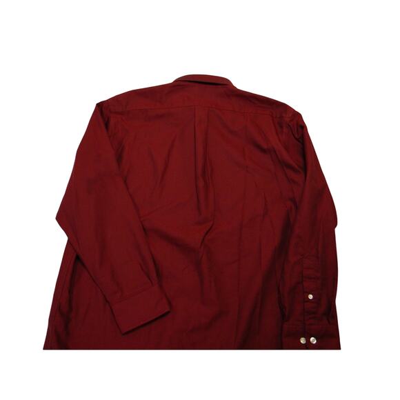 TravelSmart Men's Burgundy Long Sleeve Button Down Shirt Large Classic Workwear - Picture 3 of 5